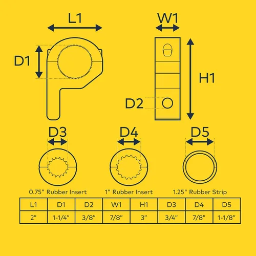 Vista 7 de LAMPHUS Kit de montaje con abrazaderas para barra de luz todoterreno ATV UTV Mini Kit de abrazaderas de barra [0.75"/1"/1.25" pulgadas]