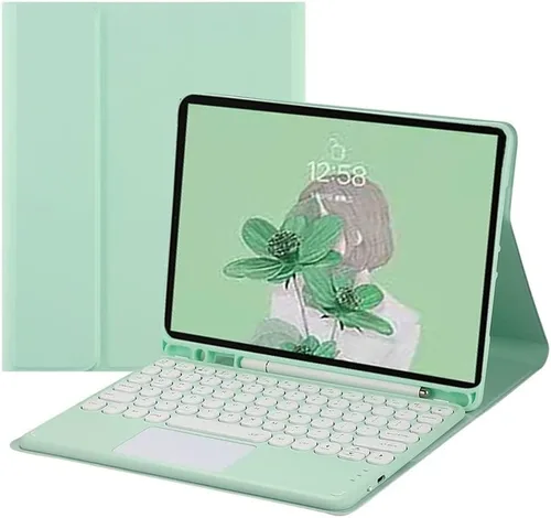 Vista 20 de Galaxy Tab S6 Lite 2024/2022/2020 Funda con teclado con panel Negro