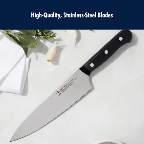 Vista 7 de HENCKELS Solution Razor-Sharp - Juego de 7 cuchillos con bloque de cuchillos, cuchillo de chef, cuchillo de pan, diseño alemán informado por más