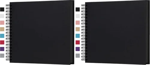 Vista 61 de potricher Álbum de Recortes DIY de 7 x 7 Pulgadas, 40 Páginas, Tapa Dura, Papel Kraft, Álbumes de Fotos para Recortes, Libro de Recuerdos para Bodas