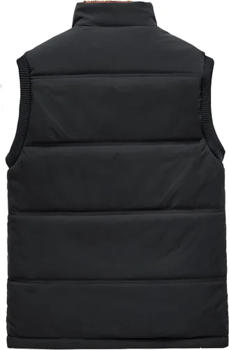 Vista 2 de CROYEE Chaleco acolchado de invierno para hombre con forro de piel suave, sin mangas