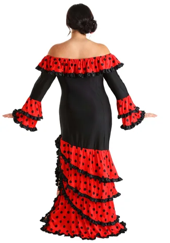 Vista 2 de Disfraz de Señorlita Española para Mujer Talla Plus Multicolor