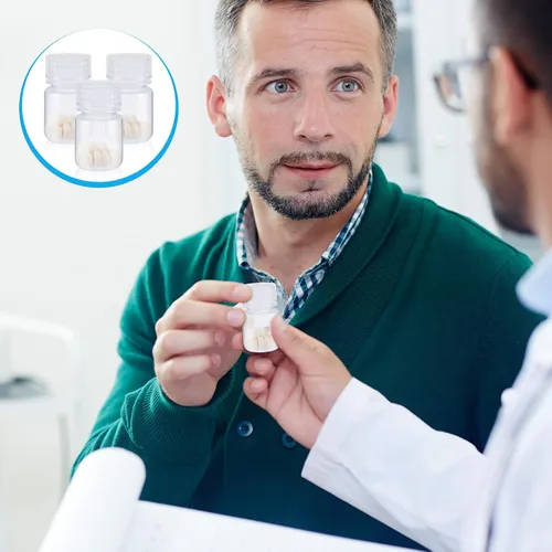 Vista 4 de Tatuo 6 piezas 30 ml 1 oz botellas de reactivo de polipropileno de plástico con tapas de rosca, envases de muestra transparentes de PP con tapa