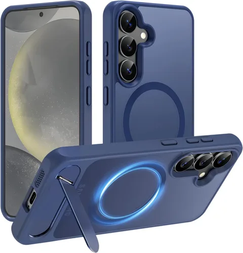 Vista 11 de Hualele - Funda magnética para Samsung Galaxy S24 Plus/S25 Plus con soporte de metal, [compatible con MagSafe]