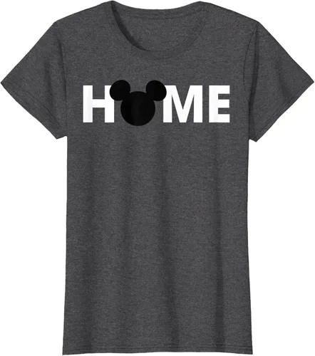 Vista 4 de Disney Mickey And Friends Mickey Silhouette Home - Camiseta, gris, S Gris Oscuro