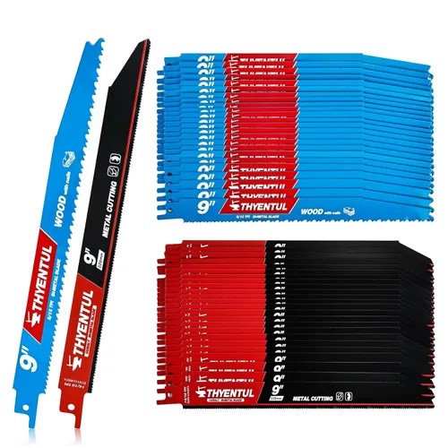 Vista 15 de Paquete de 25, 15 cm, 14/18 TPI, Hojas de sierra Sawzall de desmontaje automático de cobalto bi-metal para metal, Hojas de sierra alternante de 15