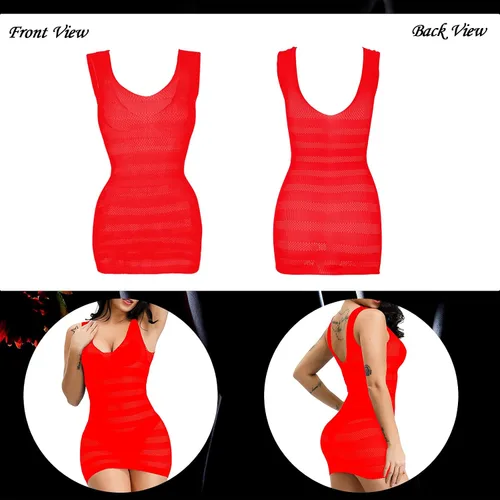 Vista 4 de 12 piezas de lencería de malla para mujer babydoll de encaje lencería para mujer