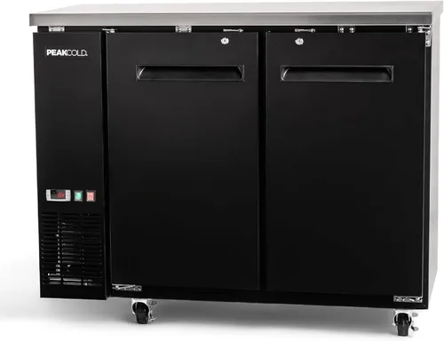 Vista 22 de PEAKCOLD - Enfriador comercial de barra trasera de 36 pulgadas, 1 puerta, puerta de cristal, color negro