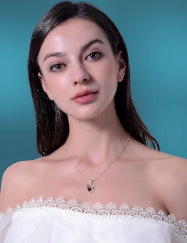 Vista 6 de HXZZ Fine Jewelry - Collar con colgante de plata de ley con topacio azul suizo, amatista, citrino, peridoto y ópalo, regalo para mujer, Gema