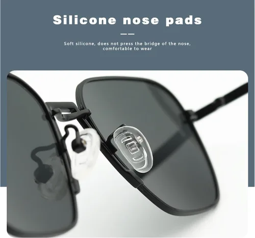 Vista 5 de WUHUAISH Lentes de sol polarizados para hombres y mujeres, lentes de sol ligeros táctiles para hombre, a la moda, gafas de sol clásicas