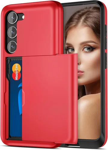 Vista 12 de Jiunai Funda para Samsung Galaxy S22 Plus Funda tipo cartera para tarjetas de crédito, soporte para efectivo, bolsillo deslizante de doble capa