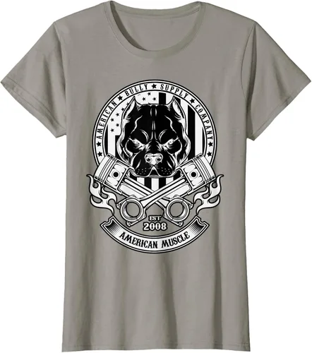 Vista 51 de American Muscle - Camiseta de cabeza dura Pit Bull American Bully, Negro, S