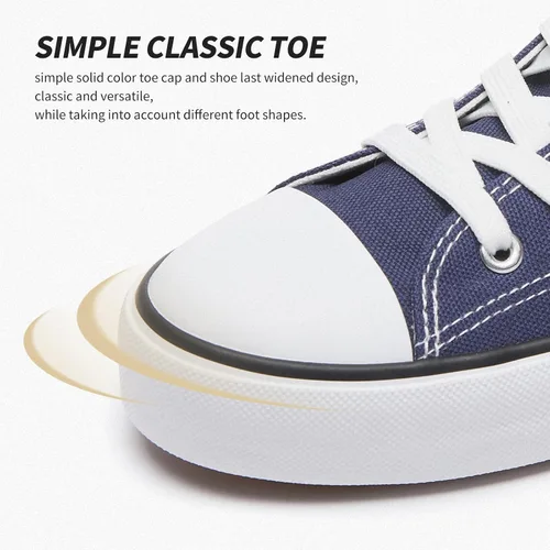 Vista 4 de Zapatillas de lona altas para hombre, zapatos de lona casuales con cordones para hombre, zapatos de lona de moda blanca y negra para caminar