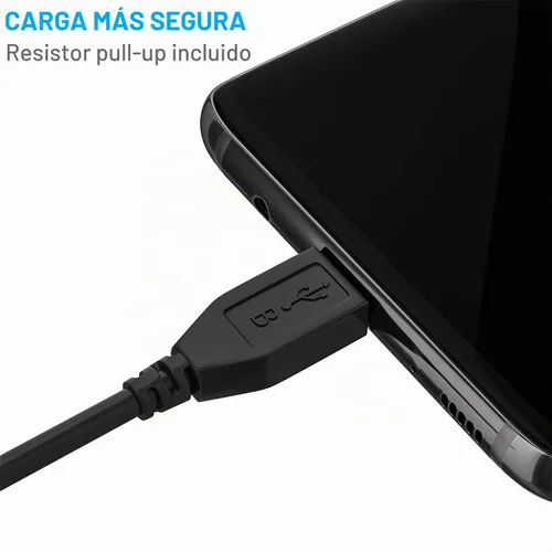 Vista 5 de Maeline Cable micro USB 2.0 A-macho a Micro B, cable de carga rápida, USB de alta velocidad, duradero, cable de carga para Android