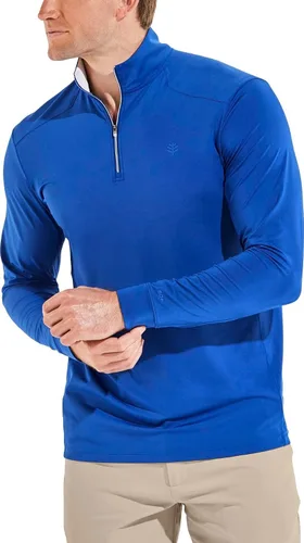 Vista 2 de Coolibar UPF 50+ David Leadbetter Collection - Sudadera de rendimiento para hombre, protección solar
