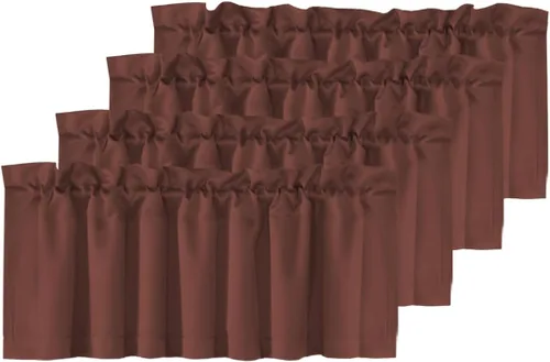 Vista 22 de H.VERSAILTEX - Cenefa térmica para ventana con dobladillo para barra, para oscurecer las habitaciones; ideales para la cocina, 52” x 18” Gris paloma