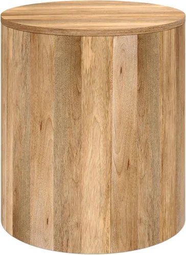 Vista 14 de SIMPLIHOME Millbury - Mesa de centro con tambor de madera maciza de mango Negro