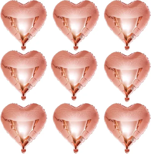 Vista 12 de Lovoir 10 globos de aluminio con forma de corazón azul bebé de 18 pulgadas, globos de amor para el día de San Valentín, cumpleaños, fiestas, bodas