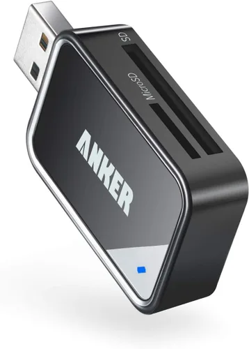 Vista 9 de Anker Lector de tarjetas SD, lector de tarjetas de memoria USB C 2 en 1 para cámara digital, visor de tarjetas SD con doble ranura para SDXC, SDHC