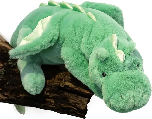 Vista 14 de YOUBLEK Animales de peluche con peso de 27.5 pulgadas, 2 libras, lindo dragón de peluche, juguete de dinosaurio con peso para niños y adultos