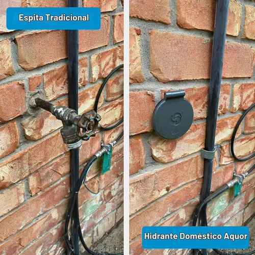 Vista 4 de Aquor House Hydrant V1+ - Grifo para exteriores antiheladas, válvula antisifón con conexión rápida, boquilla de manguera empotrada a prueba