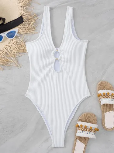 Vista 4 de SweatyRocks Bikini de una pieza para mujer, traje de baño sexy de una pieza
