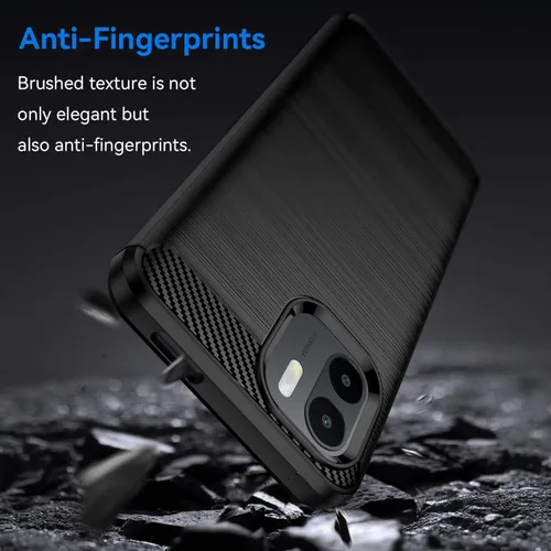 Vista 3 de Funda para teléfono xiaomi Redmi A1/A2, a prueba de golpes, resistente a los arañazos, TPU suave, para Redmi A1/A2 funda (negro)
