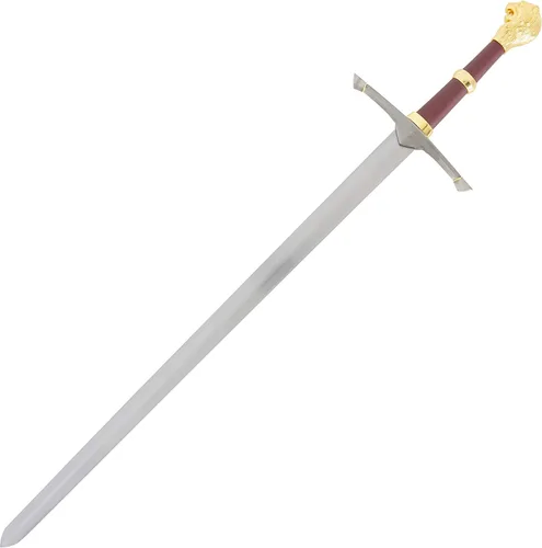 Vista 4 de Espada medieval de una mano, hoja opaca para colección, regalo, espectáculo y cosplay justos y LARP