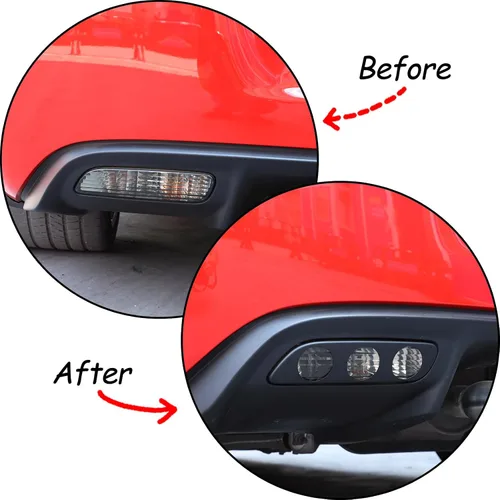 Vista 2 de Cubierta protectora de luces antiniebla para automóvil compatible con Chevy Corvette C6 2005-2013, accesorios de cubierta de luces de parachoques