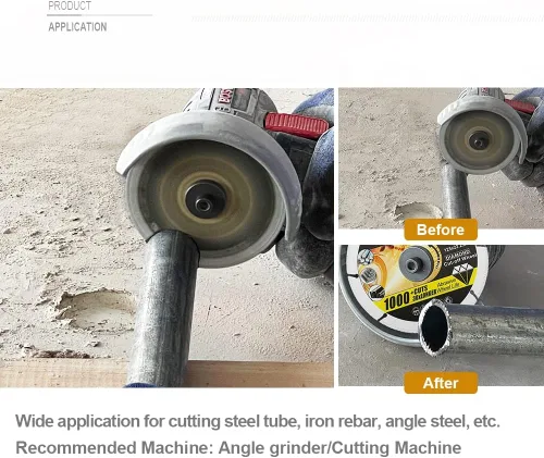 Vista 5 de SHDIATOOL Disco de corte de metal de diamante de 4 pulgadas para tubo de acero Ángulo de barras de refuerzo de hierro Hoja de rueda de corte soldada