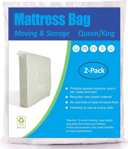 Vista 10 de Bolsa para colchón ComfortHome para mudanza y almacenamiento, tamaño Queen y King, 1 unidad