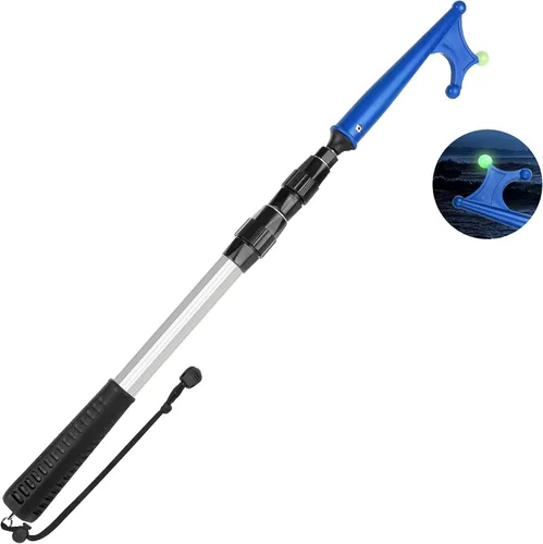 Vista 9 de SANLIKE Telescopic Boat Hook for Docking, Extendable Marine Docking Pole with Luminous Design, Rust-Resistant Aluminum, Non-Slip Handle, Lightweight