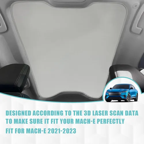 Vista 4 de BestEvMod Parasol plegable para techo compatible con Mustang Mach-E 2021-2025, accesorios mejorados con tecnología reflectante de calor, cubierta