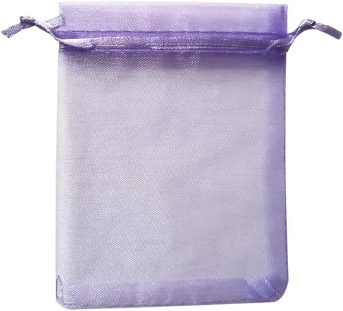 Vista 6 de ATCG 50 bolsas de organza grandes con cordón de 8 x 12 pulgadas, decoración de festivales, bodas, fiestas, bolsas de maquillaje (azul aguamarina)