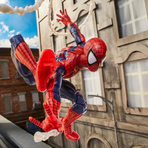Vista 3 de Marvel Legends Serie Máxima Spider-Man, Figura de acción coleccionable Deluxe de 6 pulgadas de Spider-Man de cómics; articulación asombrosa