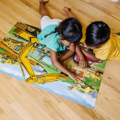 Vista 2 de Melissa & Doug, rompecabezas Building Site (48 piezas, 2 x 3 pies de largo).