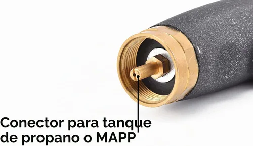 Vista 6 de Flame King YSNAX1-020a - Cabezal de antorcha de propano, kit de soplete de calor MAX de alta intensidad con encendedor de botón para profesionales