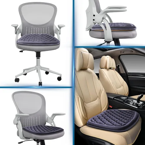Vista 2 de Big Ant Cojín de asiento de automóvil de espuma viscoelástica para asiento de automóvil, funda suave para asiento de automóvil, asiento de Gris