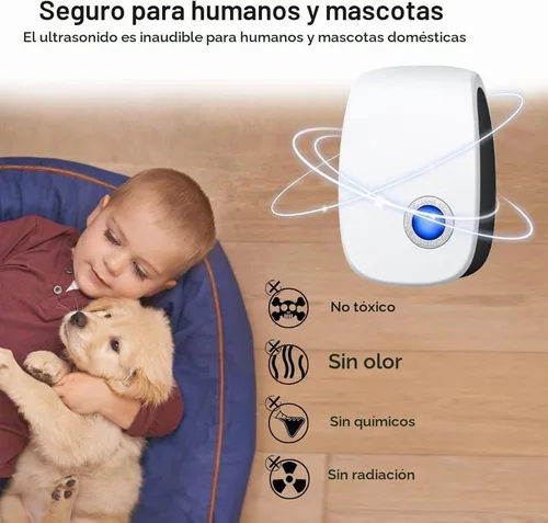 Vista 5 de Control ultrasónico de plagas electrónico repelente de plagas, enchufe repelente sónico para interiores para roedores, cucarachas, insectos