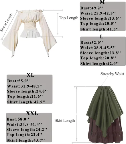 Vista 2 de NSPSTT - Vestido de estilo victoriano para mujer