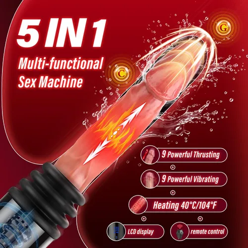 Vista 4 de Sex Machine Wireless Thrusting Dildo Vibrator, Remote Control Adult Toys