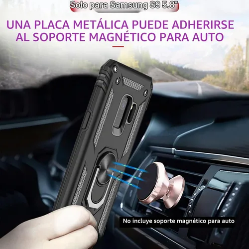 Vista 4 de LeYi - Funda para teléfono Galaxy S9: resistente a prueba de golpes y soporte negro