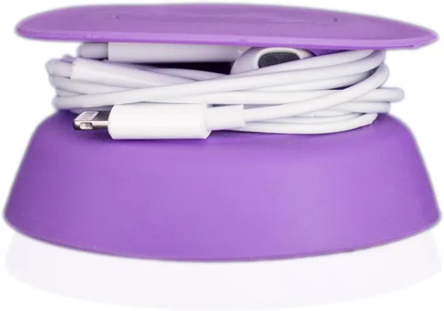 Vista 8 de Budley - Sistema de almacenamiento compacto para auriculares/audífonos sin enredos, silicona (negro, juego de 1)