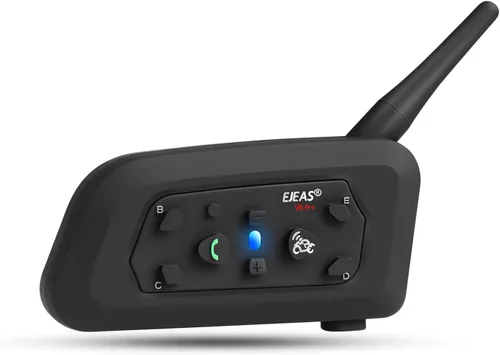 Vista 11 de EJEAS V4 Plus Sistema de Comunicación de Casco, Auriculares Bluetooth V5.1 para Motocicleta 1500m con Intercomunicador de Casco, Reducción