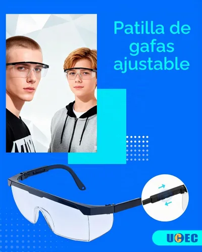 Vista 6 de UCEC Gafas de seguridad transparentes, gafas de protección ocular