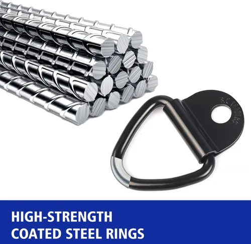 Vista 4 de BUSY-CORNER Anclajes de amarre para remolque, almacén, barco, 10 piezas de pernos de anillo en V de acero resistente, accesorios para camionetas