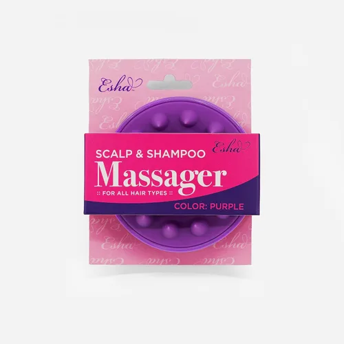 Vista 5 de Esha Girl - Masajeador de cuero cabelludo y cabeza de silicona suave – Cepillo de champú para húmedo seco aceitoso rizado recto grueso fino áspero
