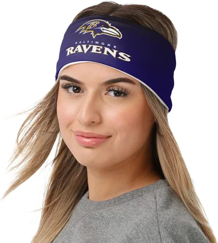 Vista 98 de FOCO Diadema de moda para mujer con logotipo de equipo de la NFL Gradiente impreso.