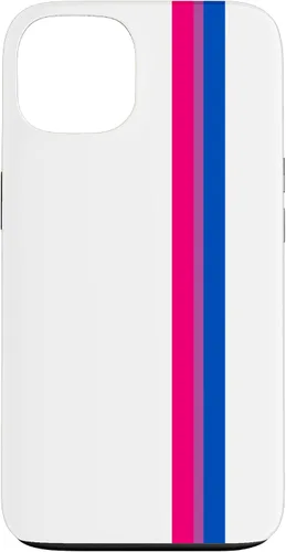 Vista 7 de Funda blanca para iPhone 13 Pro Subtle Bi Pride Flag LGBT Bisexual Stripe