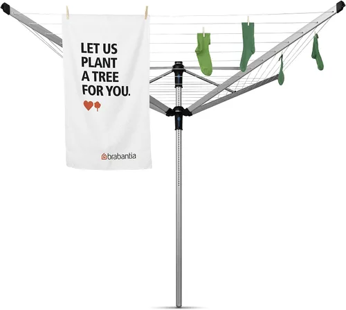 Vista 15 de Brabantia Lift-O-Matic Advance - Tendedero de 4 brazos para exteriores (164 pies / Ø 1.97 pulgadas) de altura ajustable, tendedero plegable + estaca